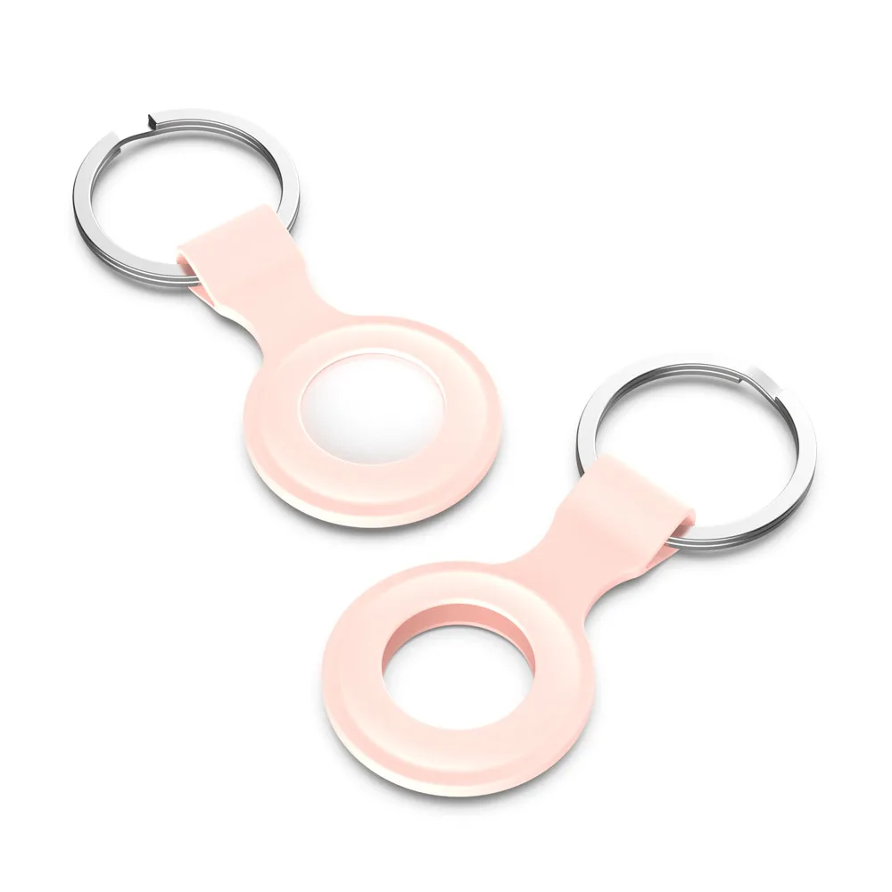 

2021 New Soft Silicone For Apple Airtags Locator Protective Sleeve Metal Ring Buckle Sports Soft Plastic Shell