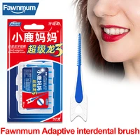 fawnmum silicone interdental brush 32 pcs silicone brush for teeth cleaning brushes orthodontic tooth brush tools oral hygiene