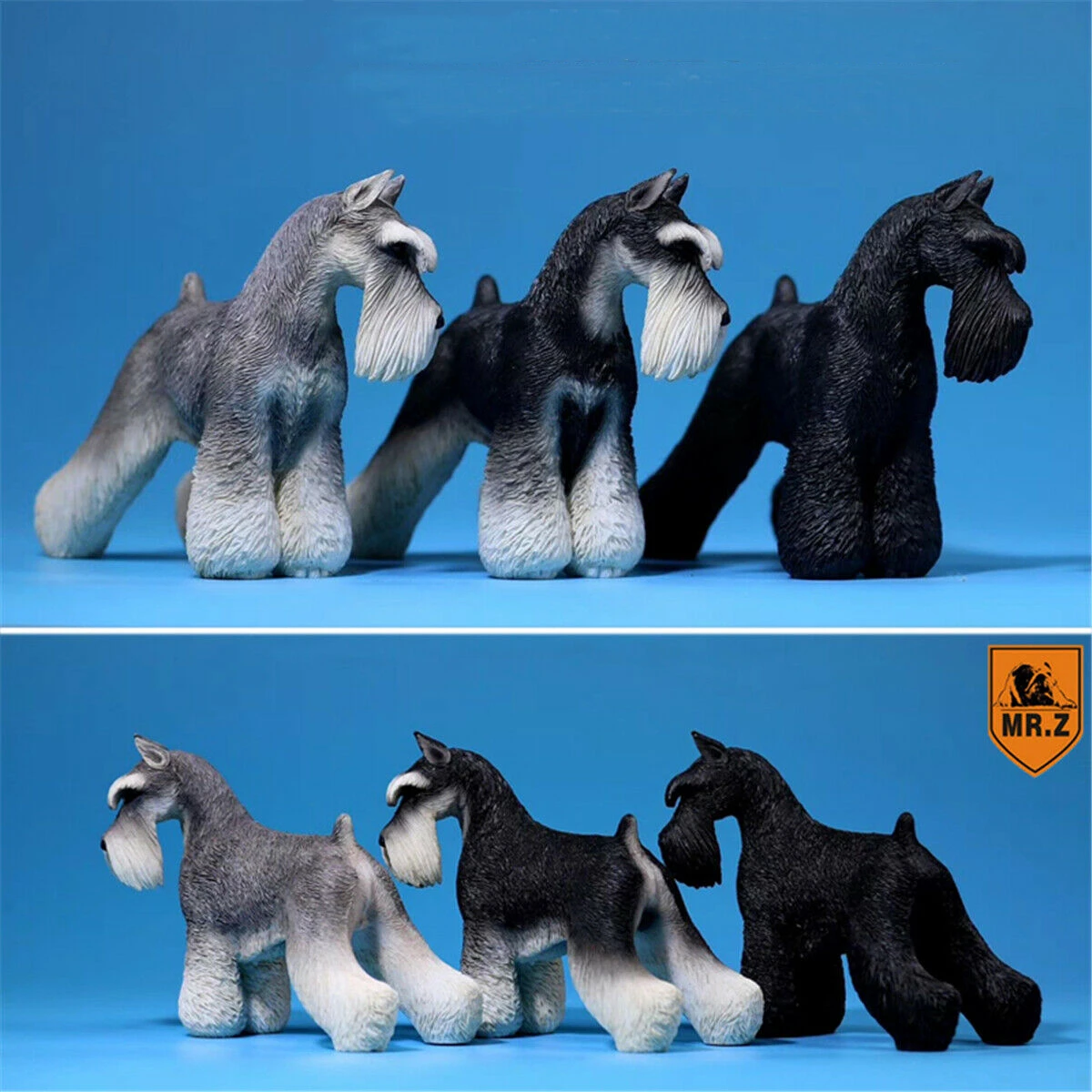 

Mr.Z 1/6 стандартная фигурка собаки шнауцера, модель животного, щенок, собака, настольное украшение, конфетная детская, взрослая, детская, подарок на Рождество