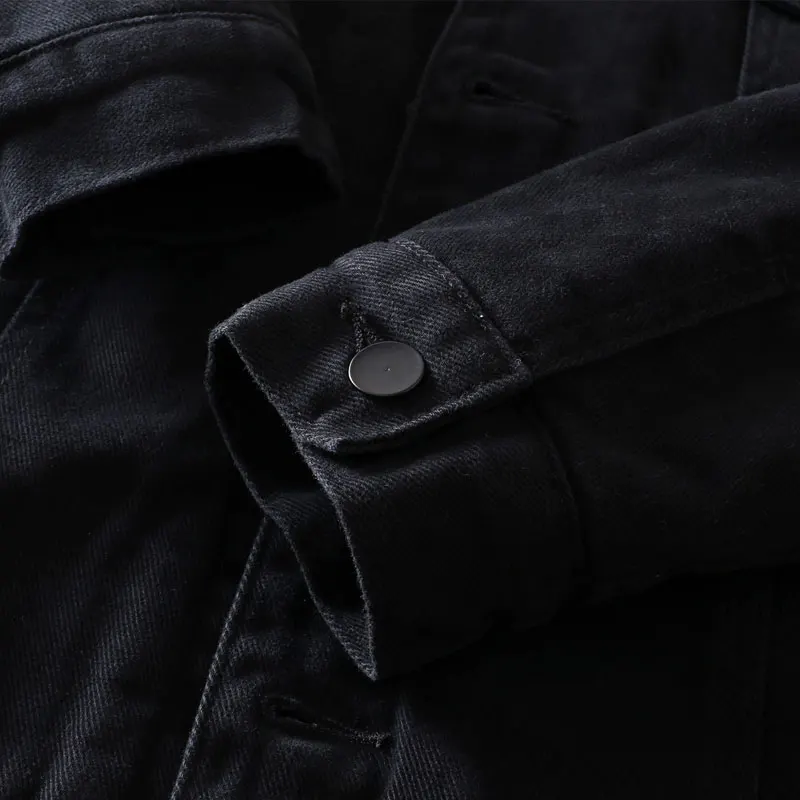 Модная мужская куртка в британском стиле черная Высококачественная Толстая