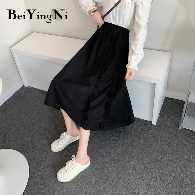 

Beiyingni Patchwork Solid Elegant Streetwear Skirts Female Chic Party High Waist Slim Skirt Womens Fashion Korean Saias Woman OL