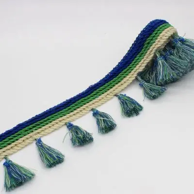 5 ярдов/партия этнические хлопковые занавески с помпоном | Дом и сад