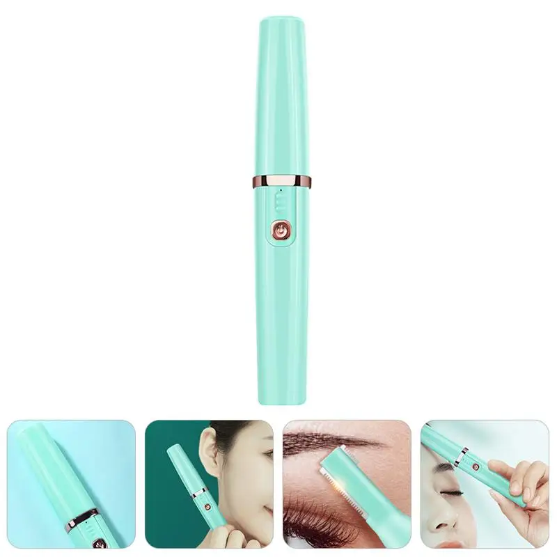 

1 Pc Safe Hair Remover Electric Eyebrow Trimmer Creative Brow Trimmer (Green)