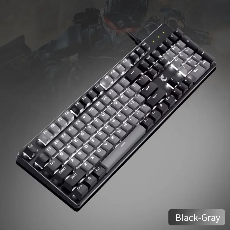 104 keys mechanical gaming keyboard blue switch led backlight anti ghosting usb wired gamer keyboard for pclaptop free global shipping