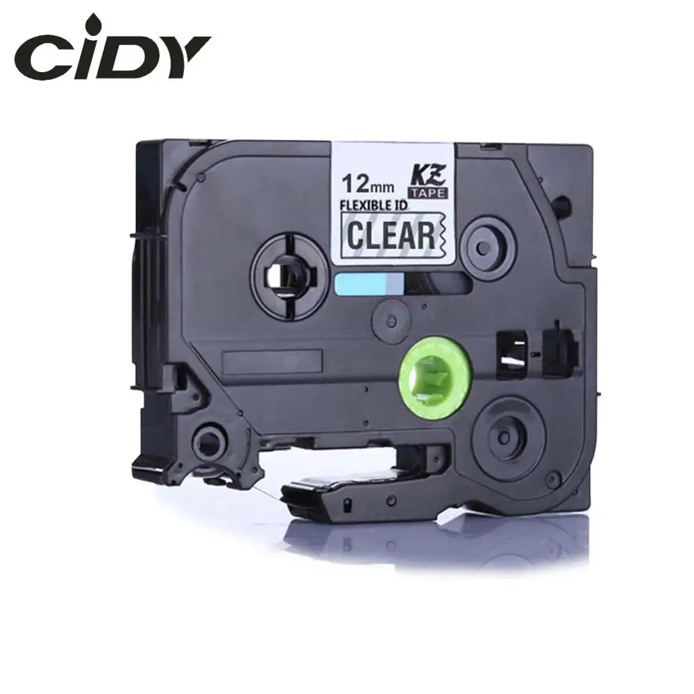 

Tze-FX131 12mm black on clear flexible cable label tape tze FX131 tz-FX131 for brother p-touch printer tze231 Laminated Ribbons