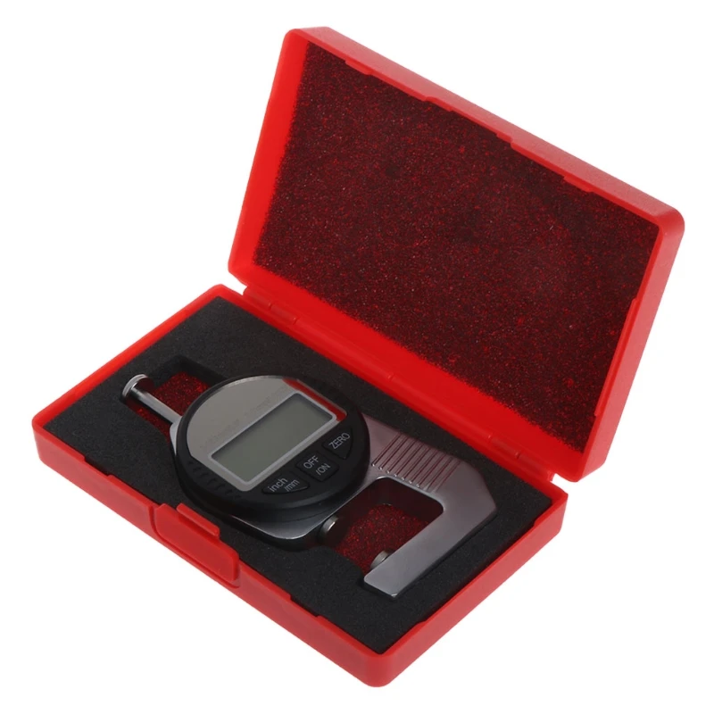 

0.01MM LCD Digital Thickness Gauge Thickness Measuring Tool Paper Leather Cloth Thickness Gauge Range 0-12.7mm Micrometer