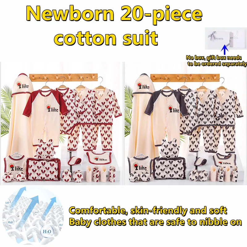 

For Newborns From 20-pic Set Boy Girl 0-12 Month Sleepwear Baby Clothing for Newborns Clothes NewBorn Items Bodysuit XB115