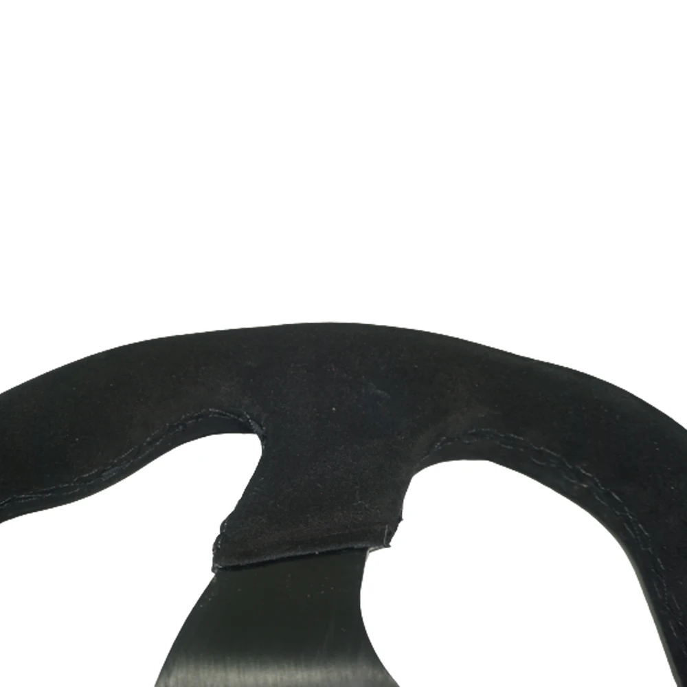 Универсальный 13-дюймовый гоночный руль в мамином стиле из замши и кожи плоский