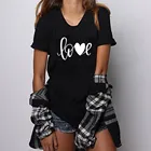 Hillbilly любящее сердце с принтом в виде надписи Love, женская футболка, футболка с коротким рукавом, необычная Графический Футболка женская Свободная футболка 2020 брендовая одежда для девочек
