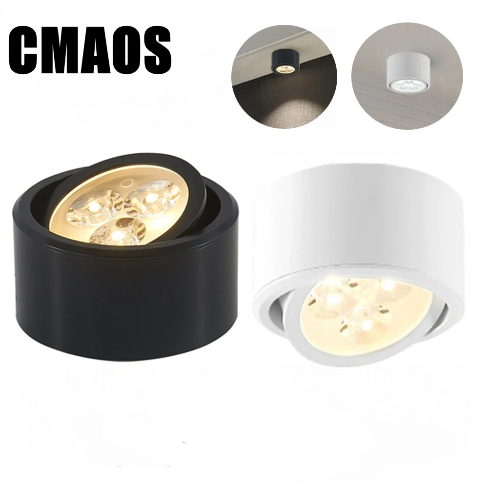 

Dimmable LED Downlight Surface Mounted Adjustment Light 6W 10W 14W 18W 24W + Led Drive Anti-Glare Ceiling Lamp COB Spotlights