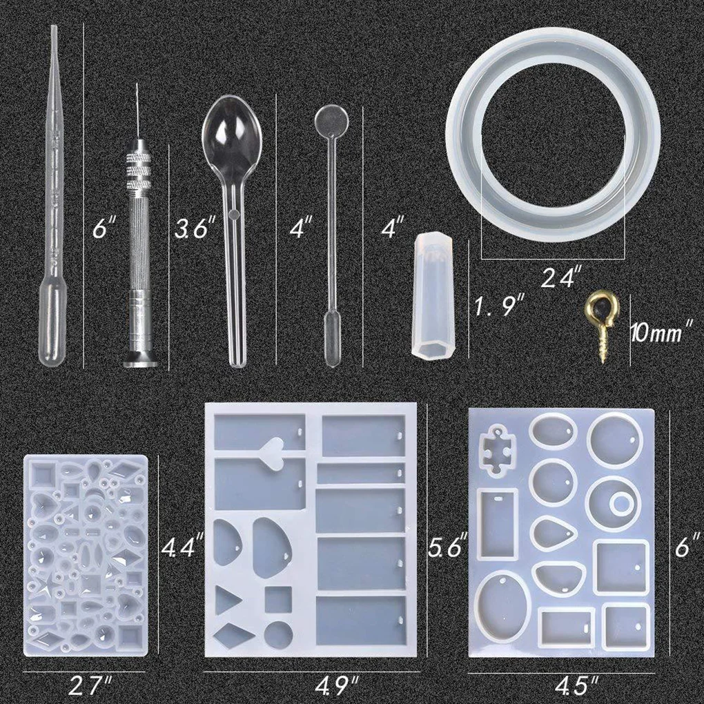 

127Pcs Handmade Crystal Silicone Mold For Resin Silicone uv Resin DIY Clay Epoxy Resin Casting Molds And Tools Set