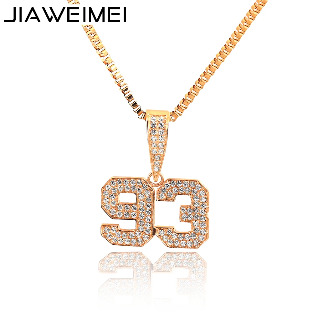 Персонализированное ожерелье с бриллиантами и цифрами для мужчин женщин цепочка