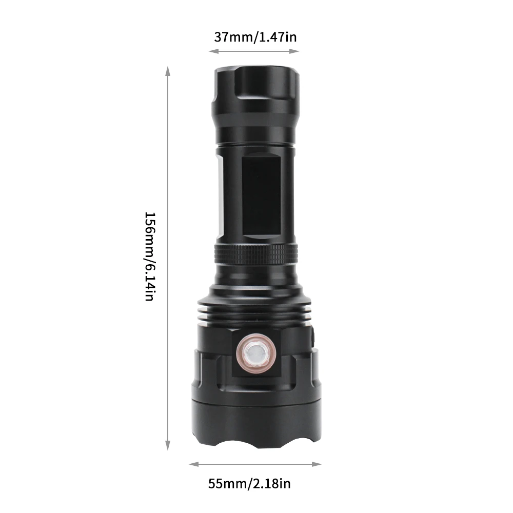 BORUiT 3 * XHP90 светодиодный мощный фонарик 5000LM 6 режимов водонепроницаемые фонарики