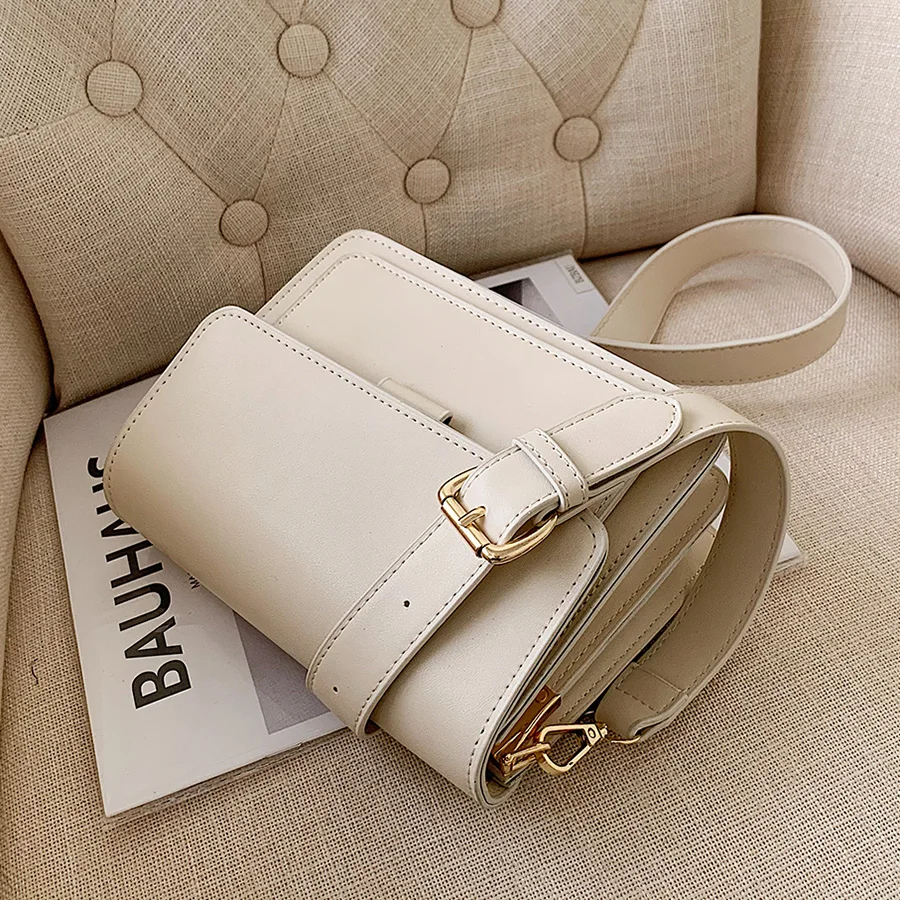 Сумка-кроссбоди женская из искусственной кожи однотонная лето 2020 | Багаж и сумки