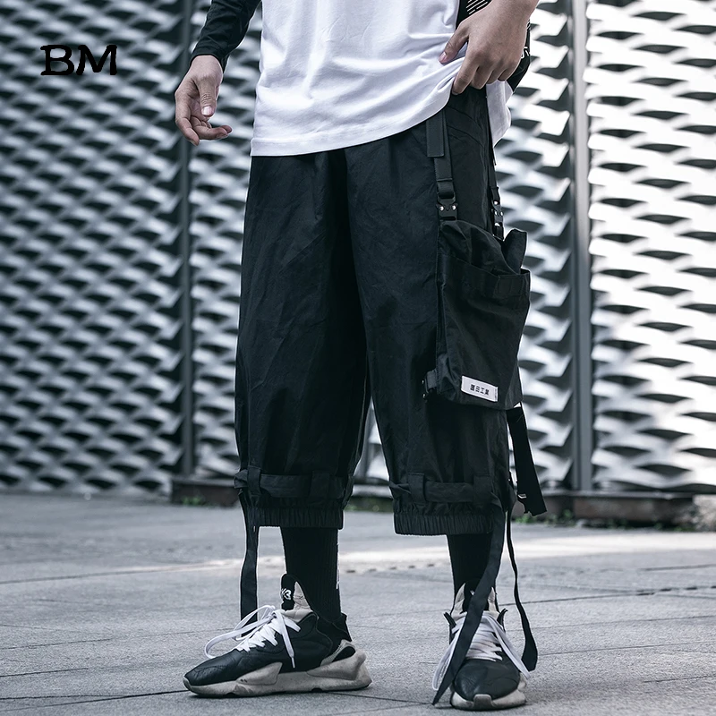Мужские брюки-карго серии Black Streamer модные Джоггеры в стиле хип-хоп уличная одежда