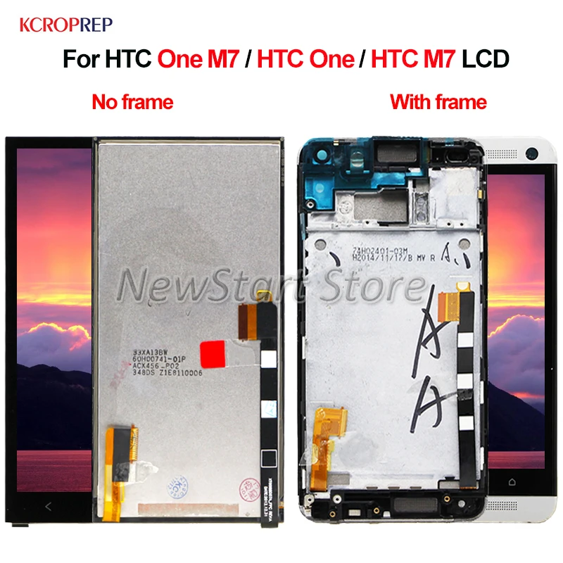 Для HTC One M7 ЖК-дисплей сенсорный экран дигитайзер в сборе 4 7 &quotдля ЖК для сменный