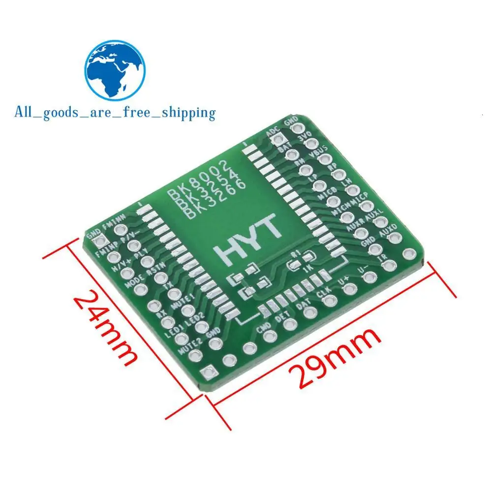 Expansion board TZT Bluetooth стерео аудио модуль передачи BK8000L AT команды SPP Bluetooth динамик усилитель DIY - Цвет: Expansion board