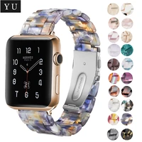 new resin wood pattern band for apple watch 38404244mm strap bracelet bands for iwatch series 5 4 3 2 watchband accessories