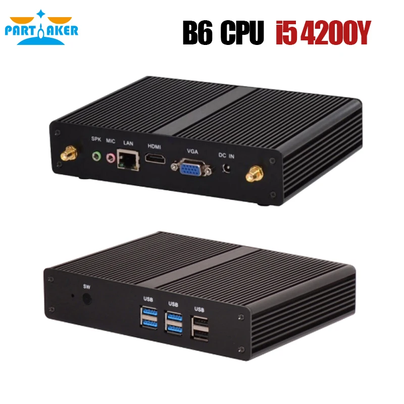 Мини ПК Core i3 4020Y i5 4200Y Windows 10 HDMI VGA два порта дисплея|Мини ПК| |