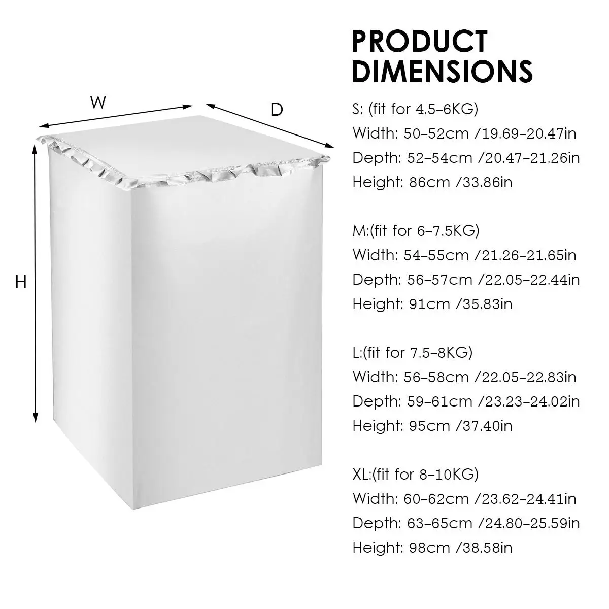 

S/M/L/XL Dust Proof Cover Washing Machine Cover Waterproof Case Washing Machine Sun Protection Dust Covers Washer Sunshade