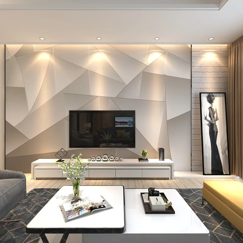 

Personality Abstract European Style Background Wall Mural Art Creative Theme Hotel Living Room 3D Stereo Geometry Wallpaper