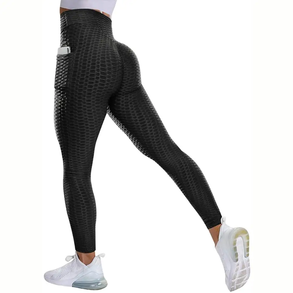 

Women High Waist Leggings With Pocket No See Through Thick Sport Fitness Legging Butt Lifting Seamless Panties Workout Gym Pants
