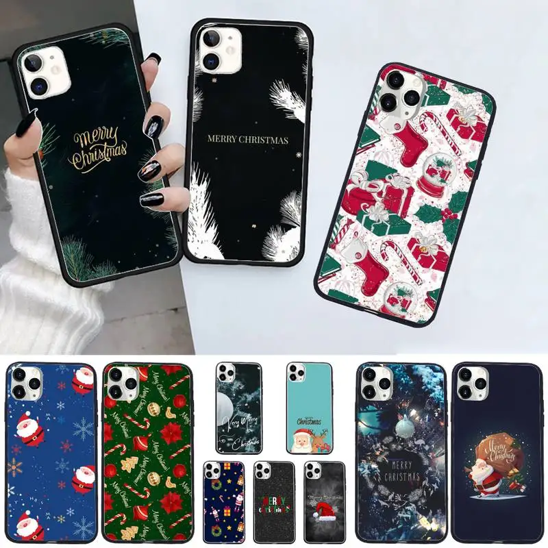 

Merry Christmas tree patter Phone Case for iPhone 11 12 mini pro XS MAX 8 7 6 6S Plus X 5S SE 2020 XR shell