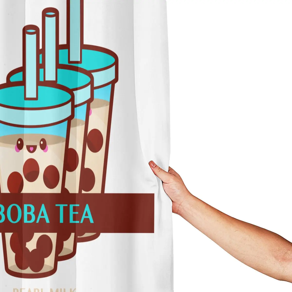 Darmian Bubble Boba жемчуг молоко чай Tapioca шары пластик занавески для душа 66x72 в индивидуальные ванная комната водонепроницаемый полиэстер