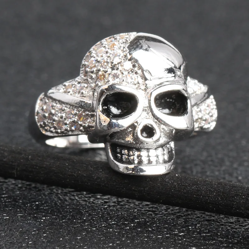 2021 новый череп скелета в стиле панк Модные кольца для мужчин и женщин вечерние