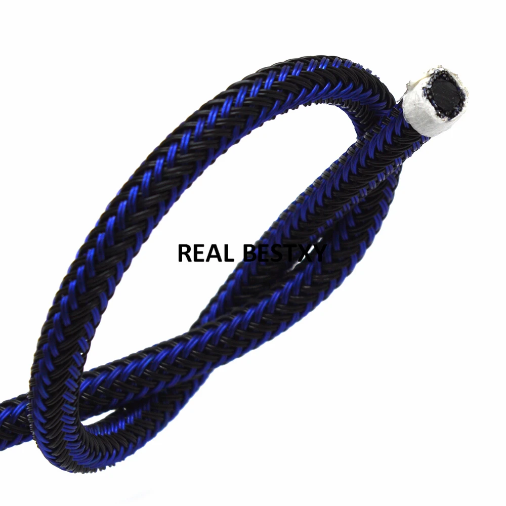 REAL BESTXY 5m/lot 6mm black blue braided stainless steel strings cords for bracelet making jewelry diy findings | Украшения и