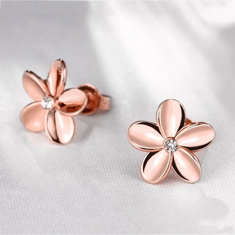 

2021 New Sweet Flower Crystal Earrings Party Jewelry Accessories for Women
