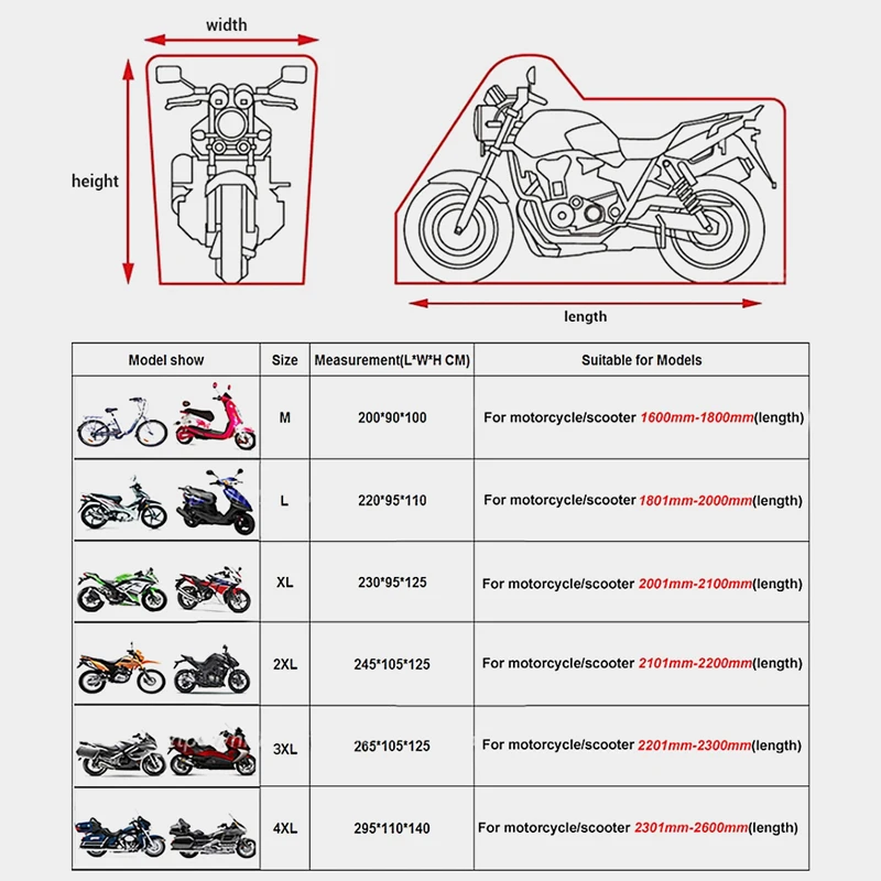 Водонепроницаемый Байкерский чехол HEROBIKER для мотоцикла скутера УФ защита