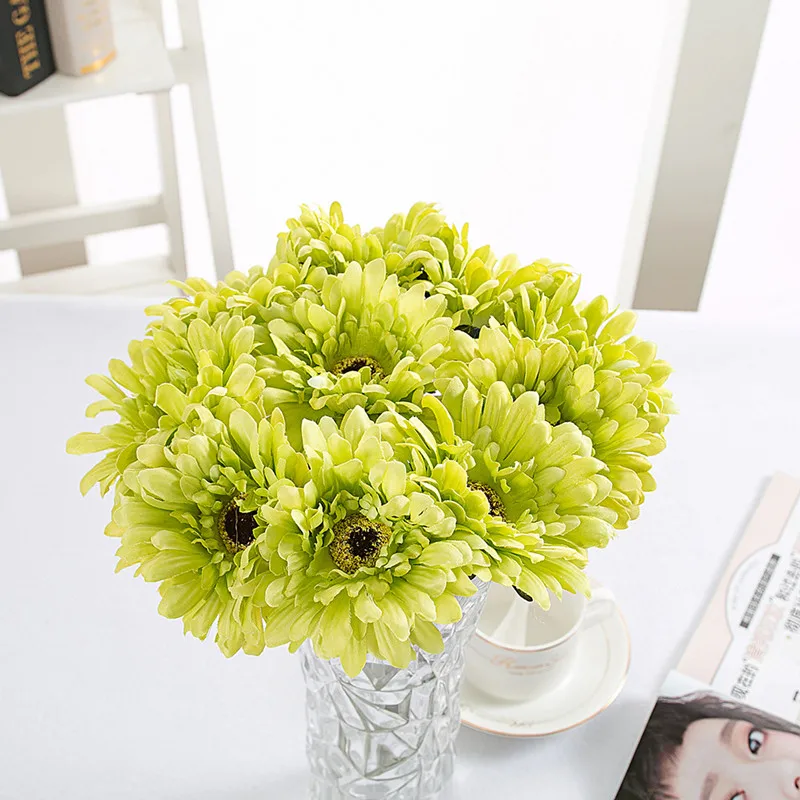 3 шт. цветок герберы Искусственные цветы рафиза Букет Свадьба Гербера зал дома