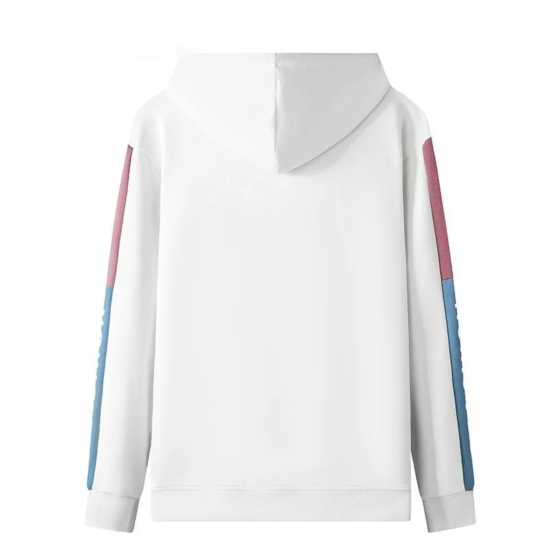 

2021 New Spring and Autumn Splicing Pullover Sweater Men's Trend Top Large Size Hooded Long-sleeved Knitted Bottoming Shirt