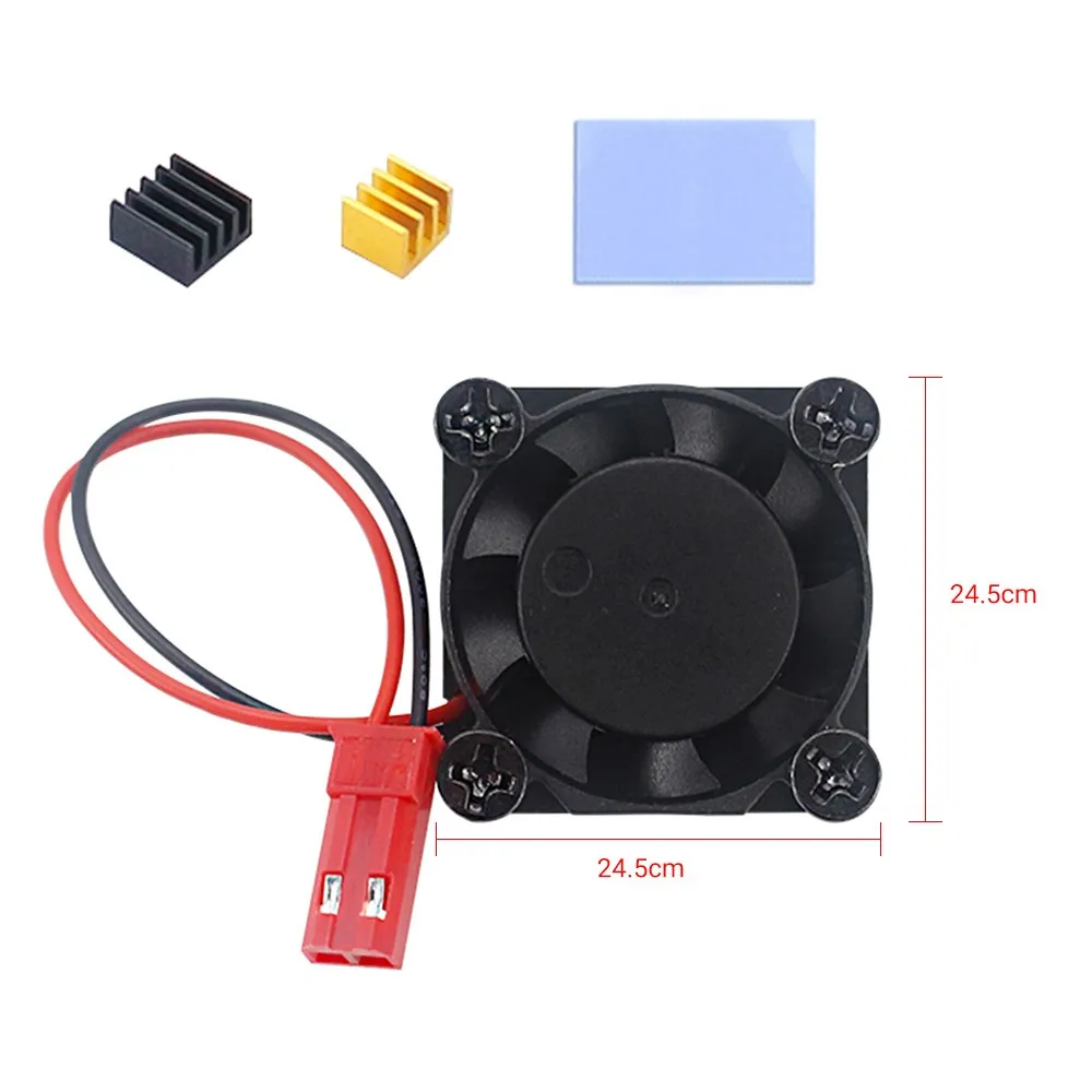 

Universal Fan Cooler Module Square Cooling Fan with Heatsink Cooler Kit Copper Aluminum Cooling Pad For Raspberry Pi 4B 1G 2G 4G