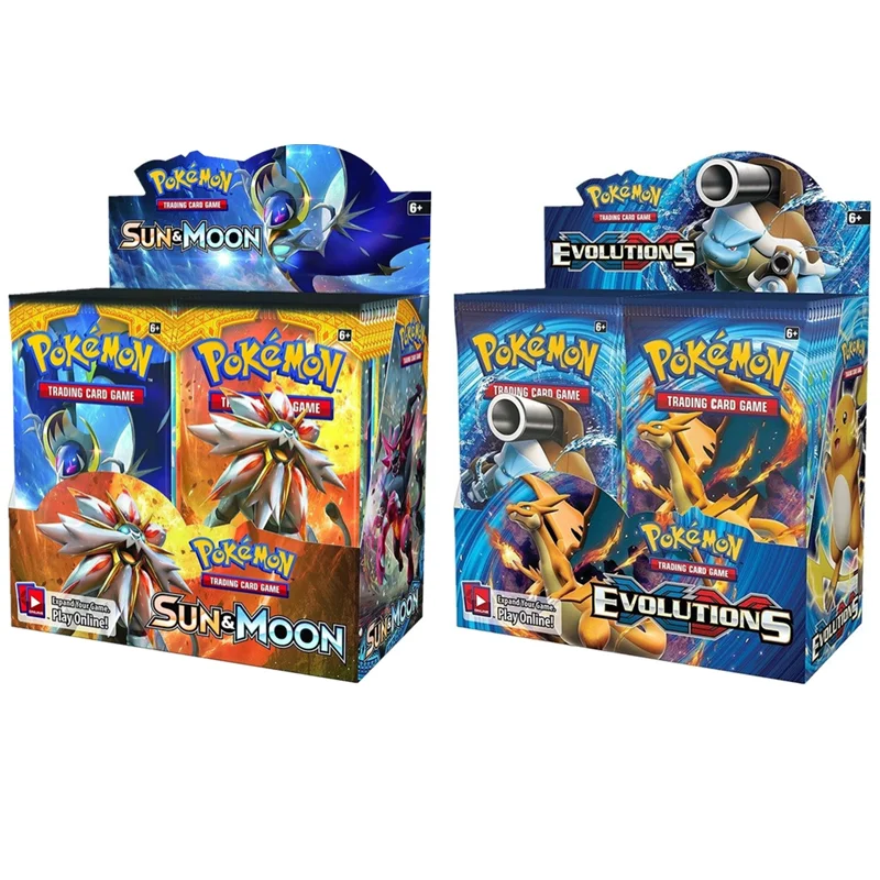 Tarjetas inglesas evoluciones de Pokemon 324, unids/caja, TCG: sol y luna, enlaces irrompidos, amplificador de voltaje vivo, caja, juego de cartas comerciales-5