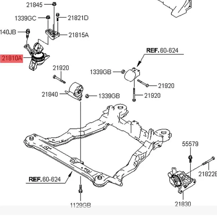Резиновая опора двигателя для старого Cerato резиновый Монтажный кронштейн