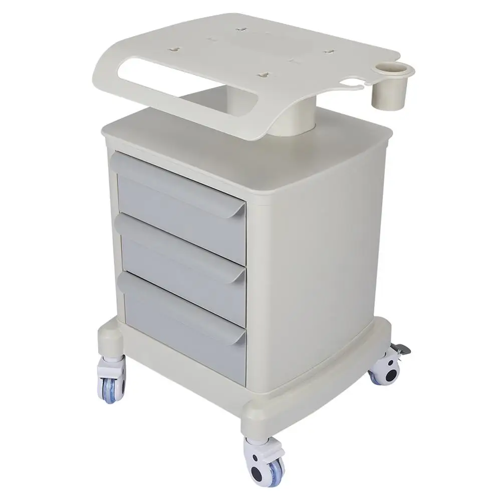 Трехуровневая тележка из АБС пластика для салона красоты полка подставка