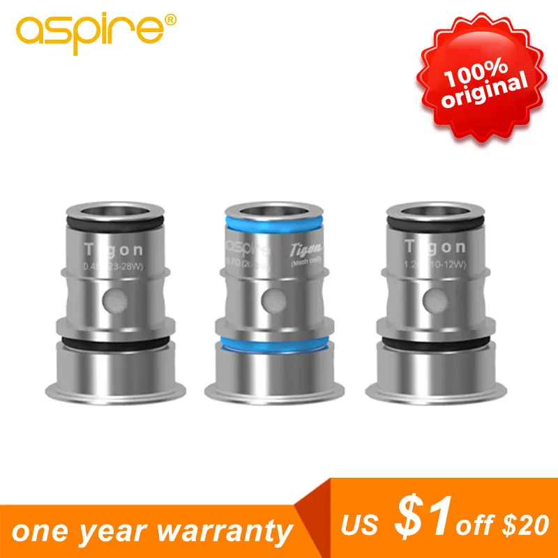 Aspire Tigon сменный распылитель 1 2/0.4ohm катушка для вейпинга Fit электронные сигареты vape