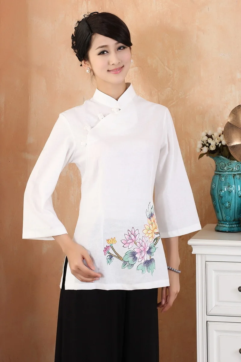 Новые модные женские ботинки на каждый день из хлопка и льна рубашка китайское