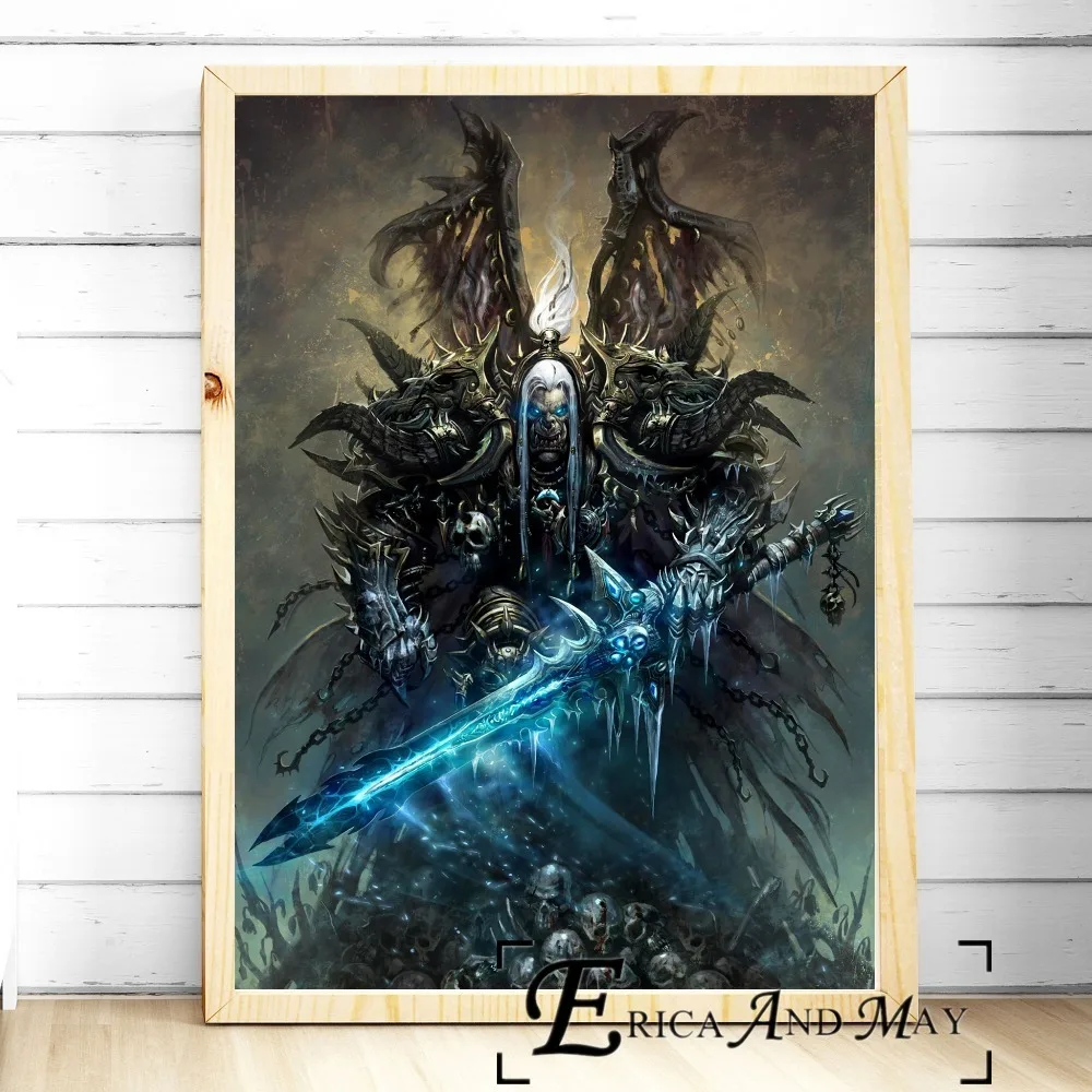 Lich King Wow видео игры Плакаты и печать холст картины настенные для Гостиная Винтаж