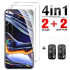 Закаленное стекло 4-в-1 для Oppo Realme 7 7i, зеркальная Защита экрана для Oppo Realme 7 Pro 8 8 Pro, объектив камеры телефона