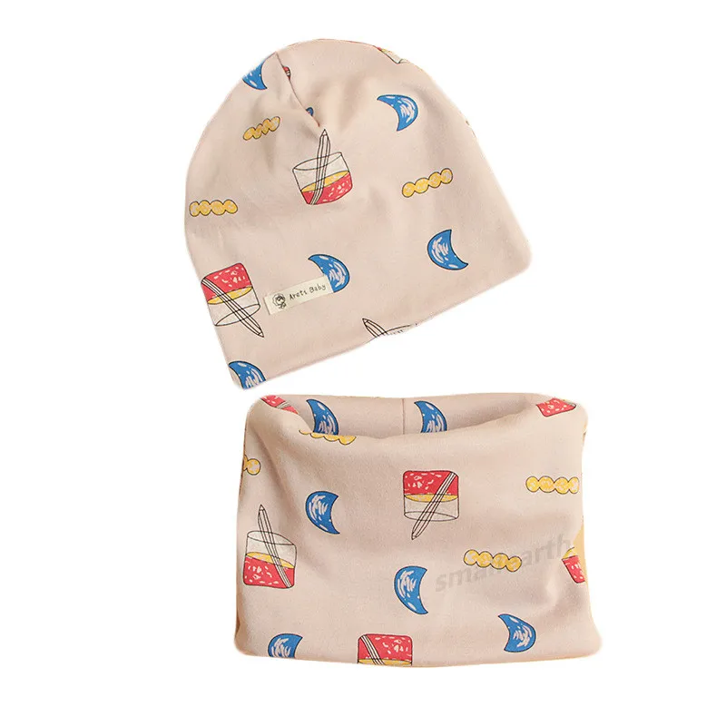 Осень зима 2019 детская шапка шарф вязаные крючком детские шапки Мультяшные для