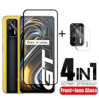 4 in 1 for oppo realme gt 5g glass for realme gt 5g tempered glass full cover glue screen protector for realme gt 5g lens glass
