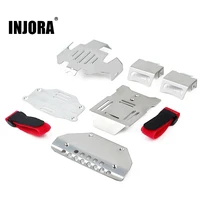 injora stainless steel chassis armor axle protector skid plate for 110 rc crawler traxxas trx 4 g500 upgrade parts