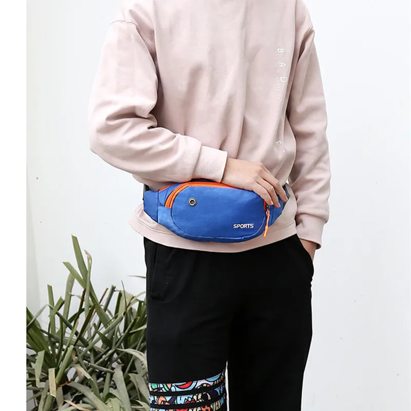 Пояс для хранения денег нейлоновая поясная сумка Для мужчин женщин Розовый