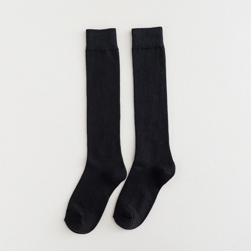 

Cotton Ladies Knee High soild color Socks Women student Socks School Party street dancing knee sock for women