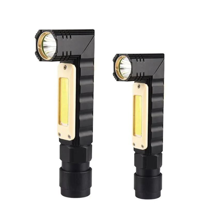 Портативный 90 ° угловой многофункциональный фонарик складной рабочий свет USB