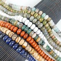 5x8mm 35 37pcsstring natural stone beads spacer round flat beads diy jewelry making bracelets fashion beads