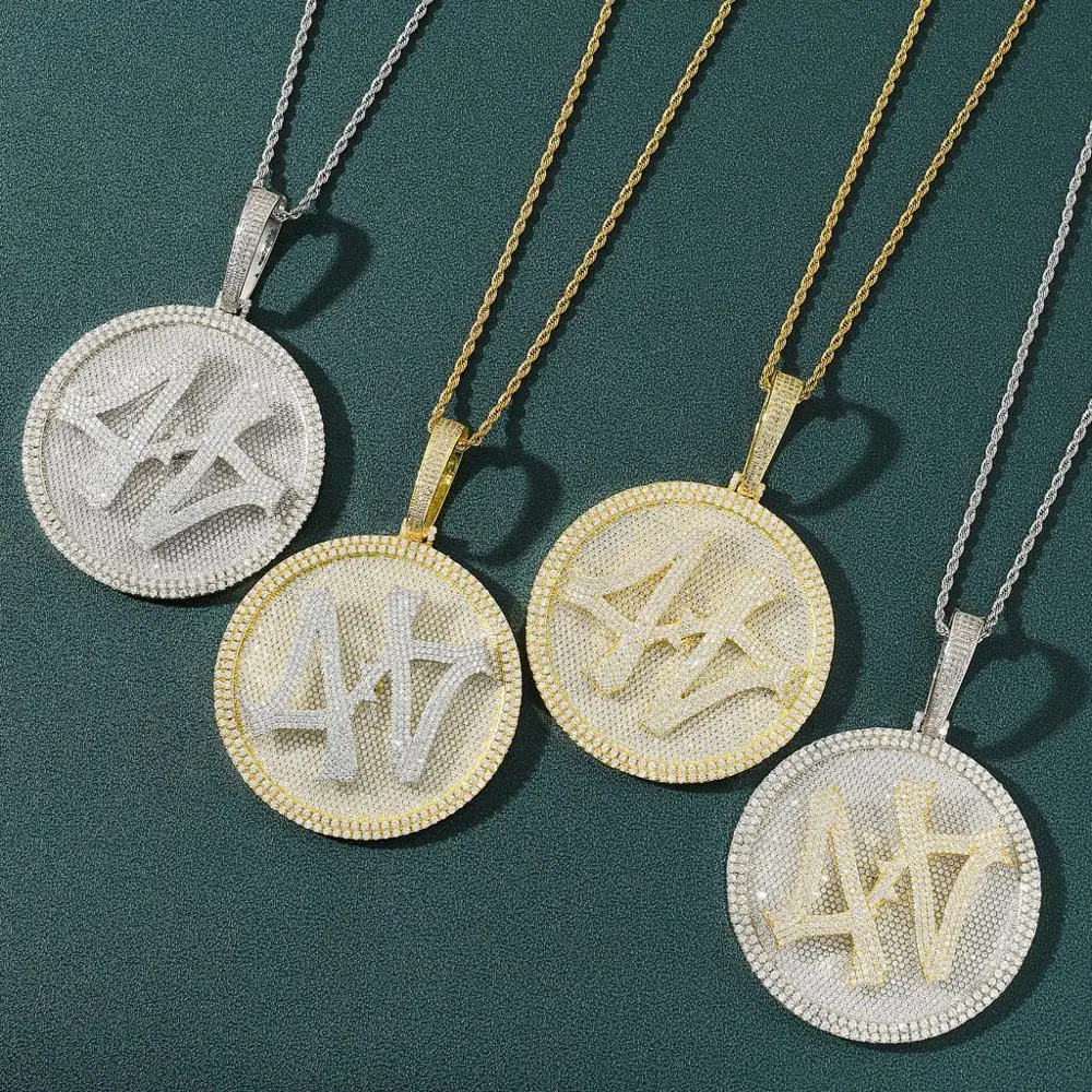 Мужская подвеска в стиле хип хоп 44 проигрывателя 5 А + циркониевая вставка уличное